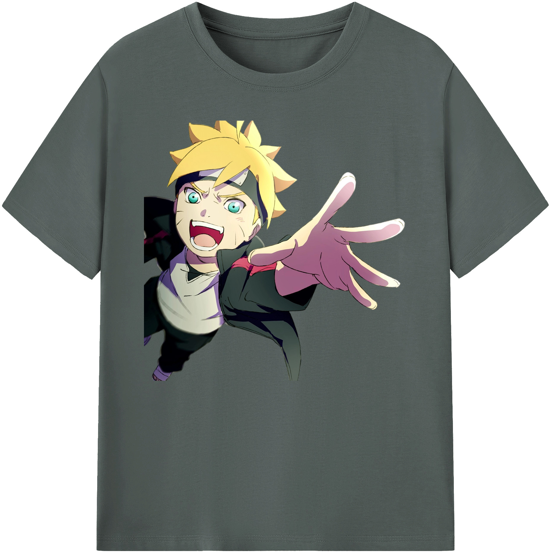 （画像用） NARUTO -ナルト- うずまき ボルト Uzumaki Boruto 綿100％ メンズ半袖Tシャツ｜肌触りやわらか＆通気性